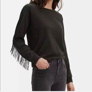 Levi’s Black Fringed Crewneck Sweatshirt Size 3X